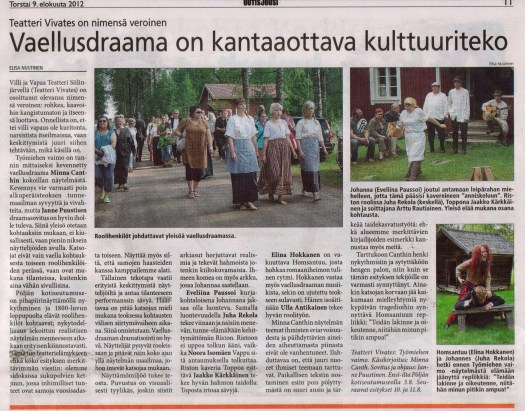 Elisa Nuutinen / Uutis-Jousi 9.8.2012